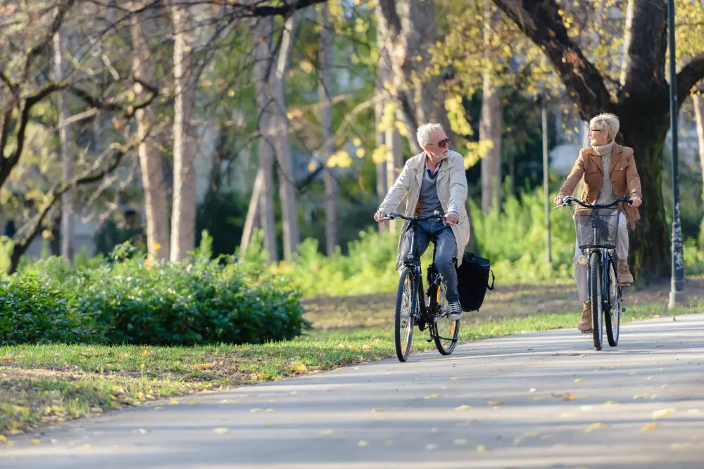 pensioners riding bikes